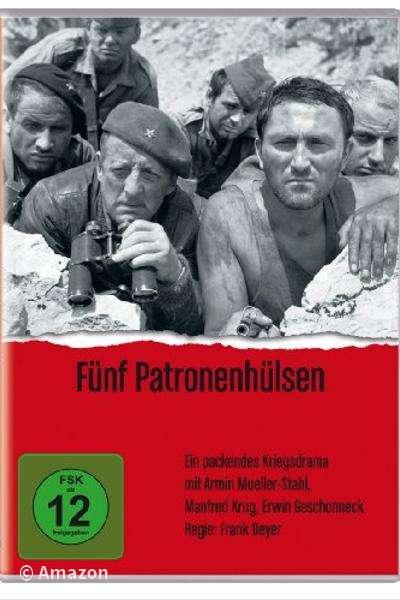 Fünf Patronenhülsen